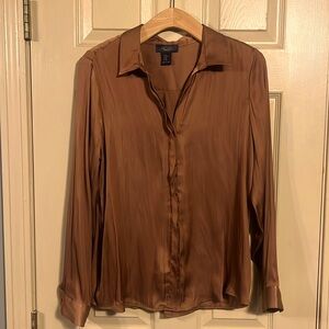 Rachel Roy Carmel Long Sleeve Button Up Blouse size M
